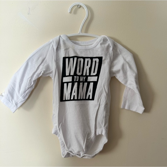 💫Word to my Mama 3-6m long sleeved onesie - Picture 1 of 3
